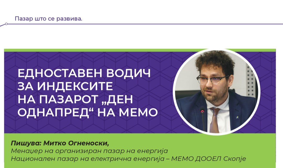 ЕДНОСТАВЕН ВОДИЧ ЗА ИНДЕКСИТЕ НА ПАЗАРОТ „ДЕН ОДНАПРЕД“ НА МЕМО