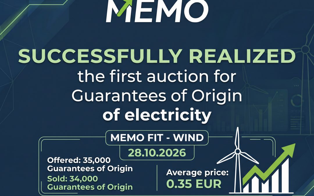 MEMO Holds the First Auction for Guarantees of Origin of Electricity